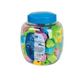 des.  sacapuntas multicolor pack  60 unidades