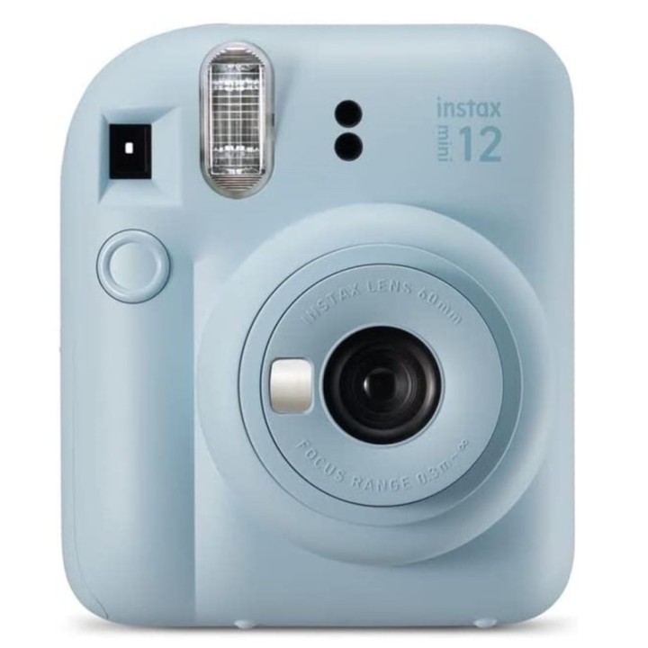 fujifilm camara fujifilm mini instax 12 flash    autoexposicion    azul pastel