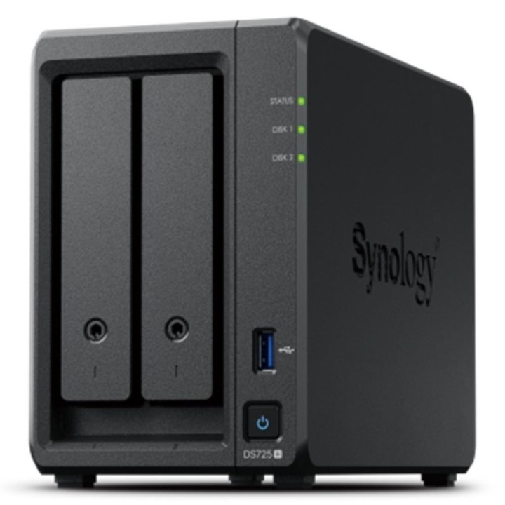 synology servidor nas synology disk station ds725+ 4gb 2 bahias gigabit ethernet