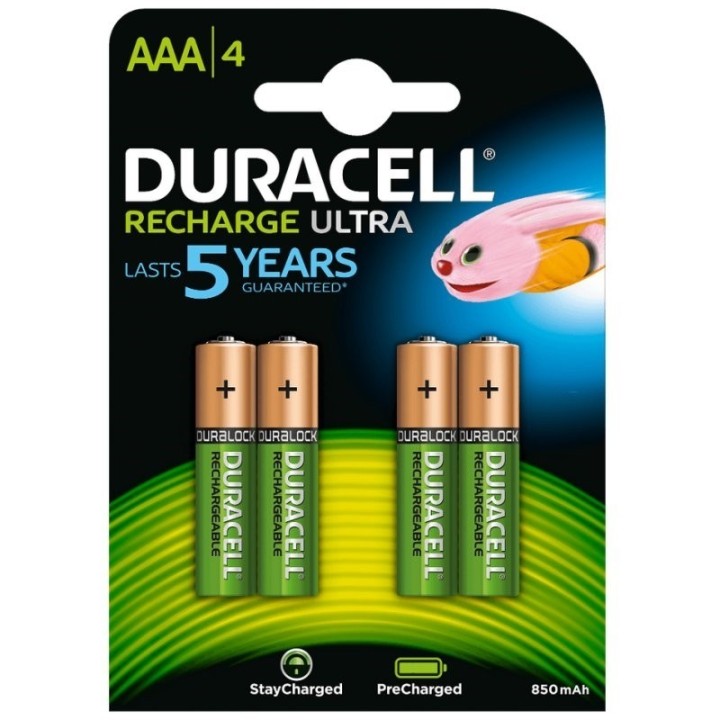 duracell pila recargable hr03 aaa 900mah blister4
