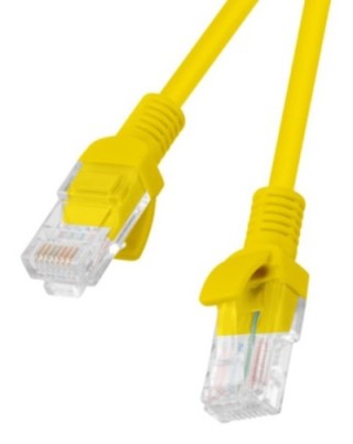 cable red lanberg latiguillo cat.6 utp 0.25m amarillo fluke passed