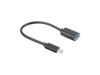 lanberg adaptador usb lanberg usb tipo c m 3.1 a usb tipo a h 15cm otg negro