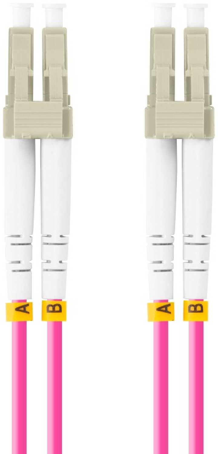 cable de fibraoptica lanberg 2m multi lc/upc lc/upc duplex om4 50/125 lszh viol