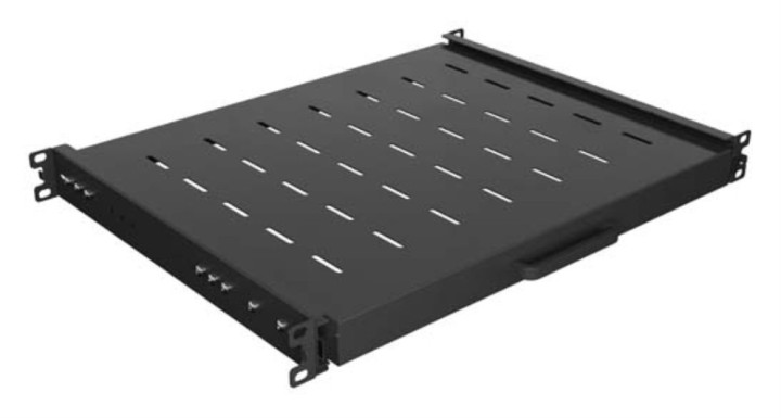 bandela lanberg deslizante 1u 445x350mm hasta 35kg rack 19" negro