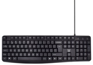 teclado ewent querty portugues escritura silenciosa usb negro