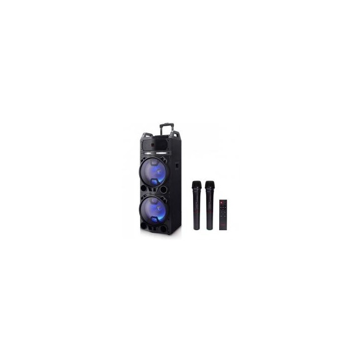 aiwa altavoz trolley aiwa kbtus   900 100w rms con karaoke 2 micros inalambricos