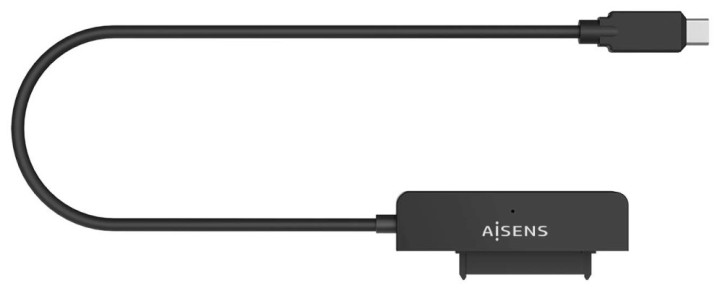 adaptador aisens sata a usb c usb 3.0/3.1 gen1 discos 2.5 negro