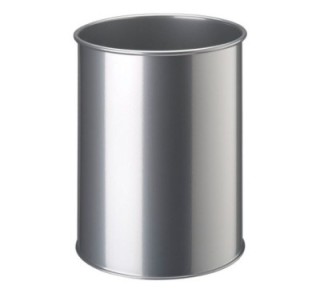 papelera metalica durable 15l plata