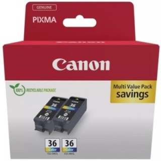 canon multipack canon cli   36 c   m   y 2 unidades