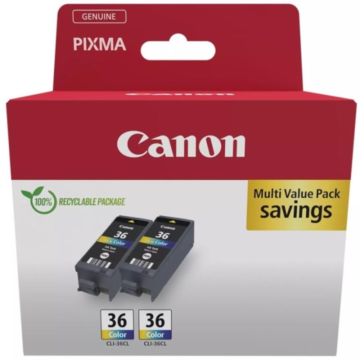 canon multipack canon cli   36 c   m   y 2 unidades