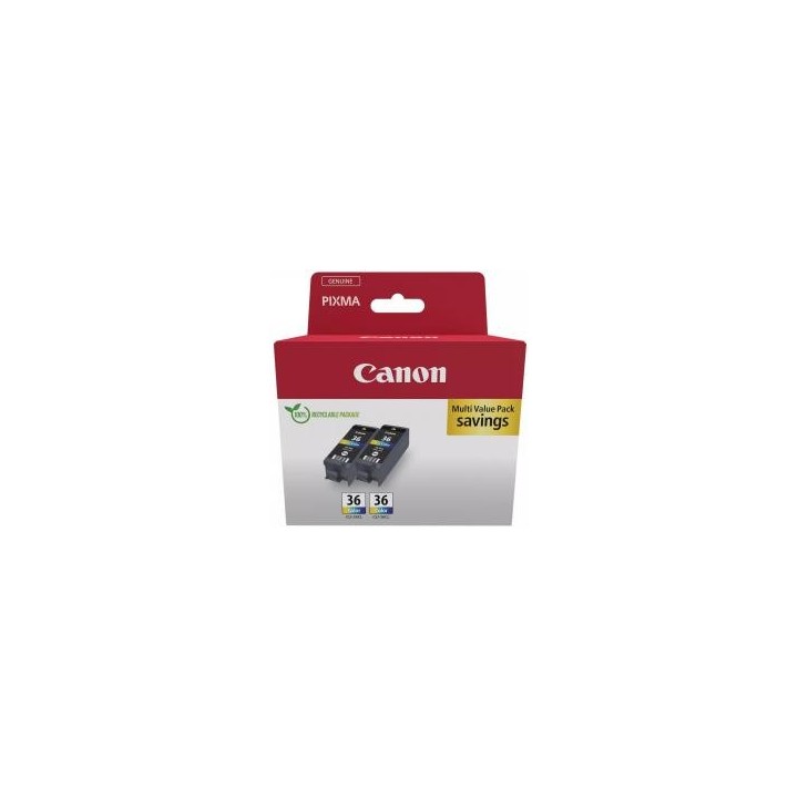 canon multipack canon cli   36 c   m   y 2 unidades