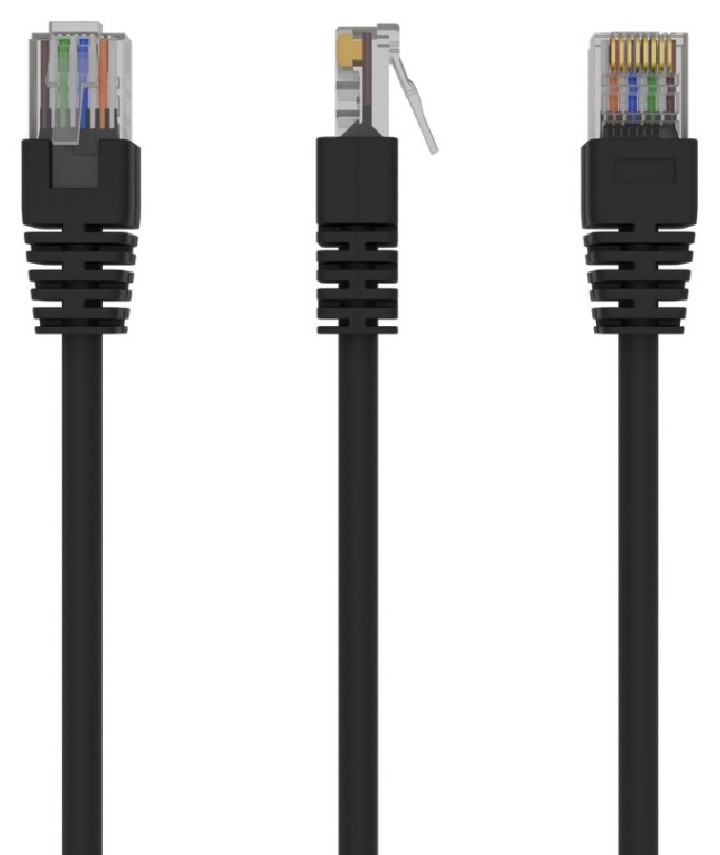 cable red gembird utp cat5e moldeado 0,5m negro