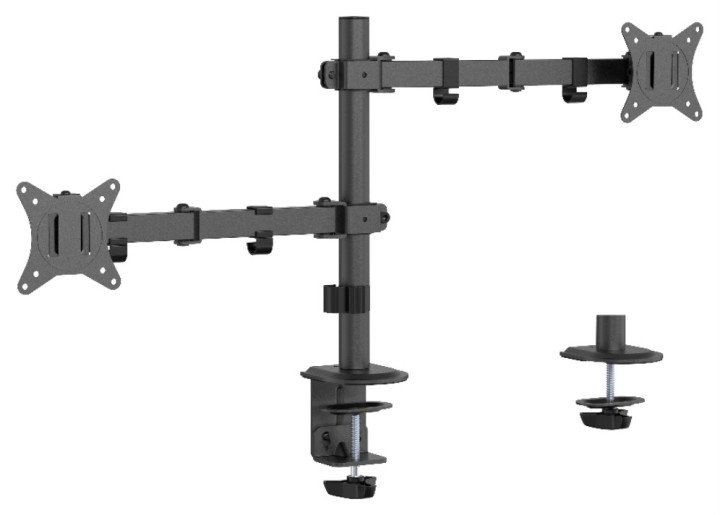 brazo de monitor gembird para 2 pantallas de escritorio ajustable 17 32 pulg