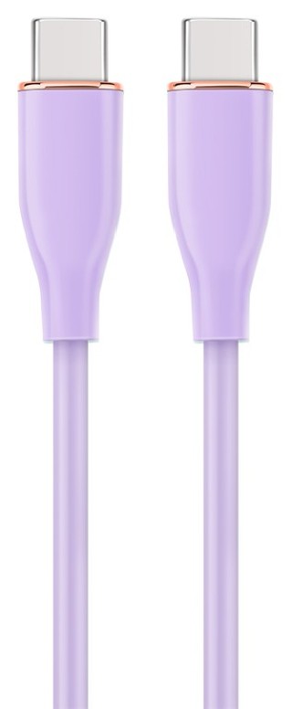 cable de carga y datos gembird  pd  tipo c silicona alta calidad 1,5m morado