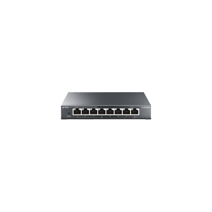 switch gestionable reverse poe tp link rp108ge 7entradas poe y 1salida poe gigabit 1puerto de salida