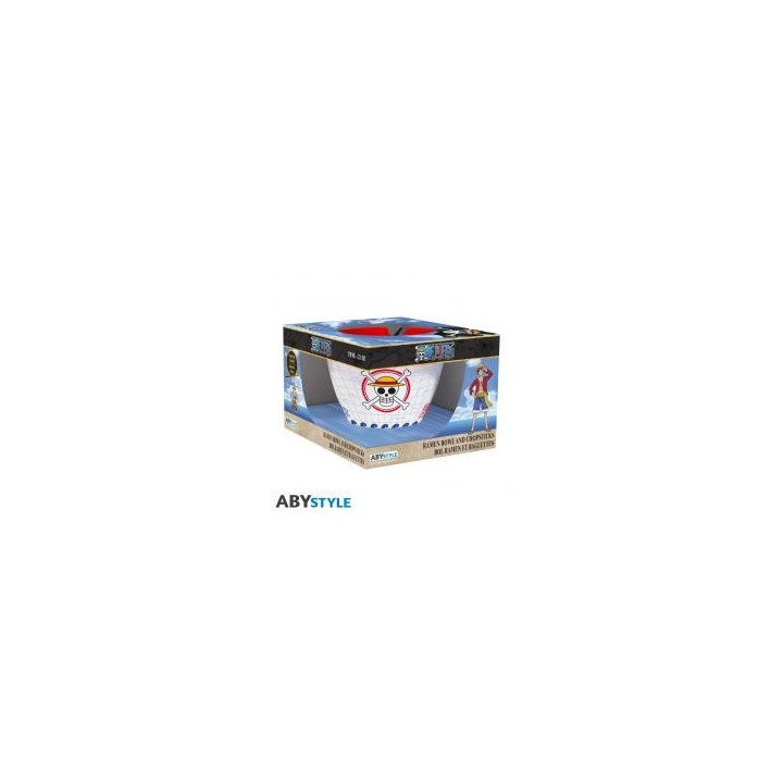 abystyle bowl de ramen con palillos abystyle one piece monkey d. luffy