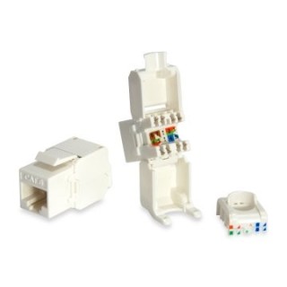 kit 8 uds conector hembra rj45 utp cat6 panel keystone tool free