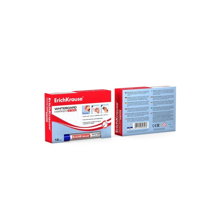erich krause marcador pizarra blanca w 500 azul erich krause 12846  pack  12 unidades