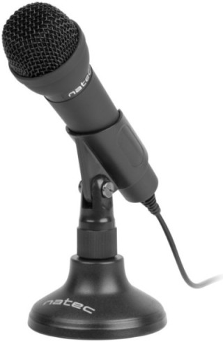 microfono natec adder omnidireccional negro