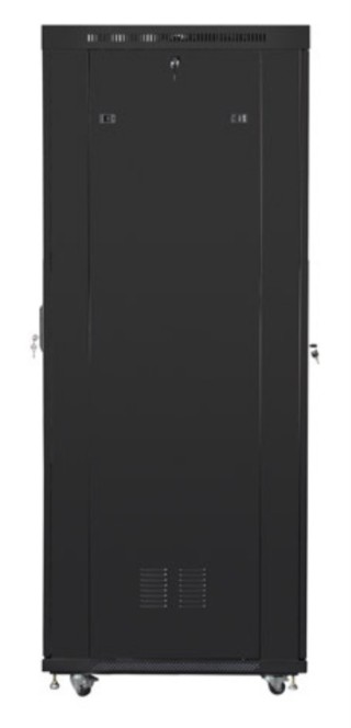 armario lanberg rack 19? 27u 800x1000 flat pack negro puerta perforada con lcd
