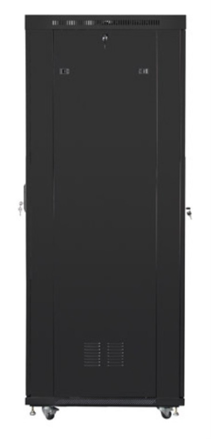 armario lanberg rack 19? 27u 800x1000 flat pack negro puerta perforada con lcd
