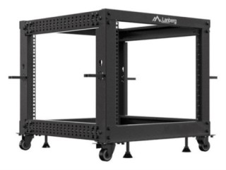 armario lanberg abierto rack 19" 9u 600x600 ajustable hasta 1100 negro