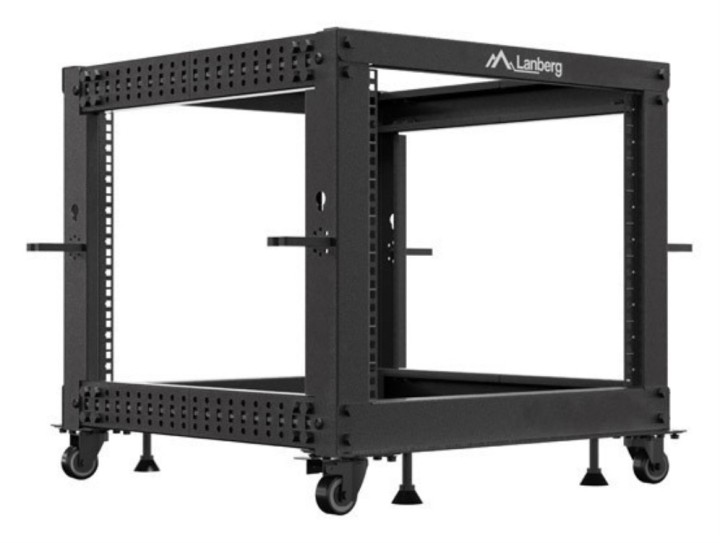 armario lanberg abierto rack 19" 9u 600x600 ajustable hasta 1100 negro