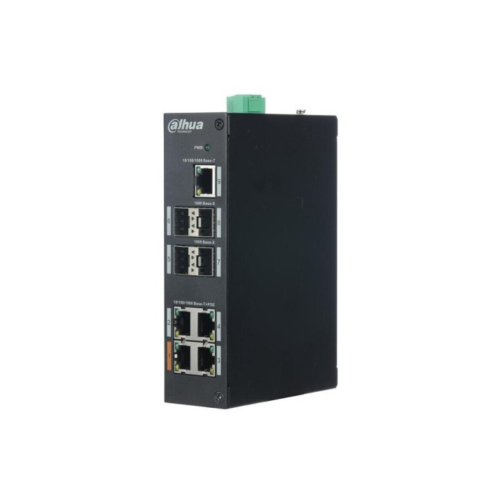 dahua  dh pfs3409 4gt v2  dahua switch industrial l2 4 puertos +1 uplink gigabit + 4 sfp