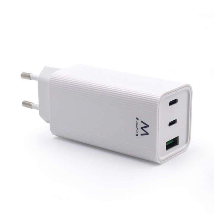 ewent cargador rapido ewent ew1323 65w 2 x usb tipo c 1 x usb tipo a