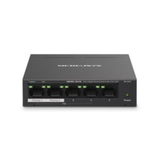 mercusys mercusys ms105gp switch gigabit ethernet  10/100/1000  energia sobre ethernet  poe  negro