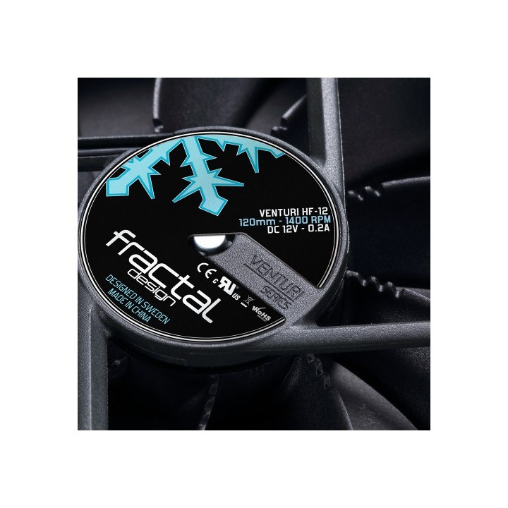 fractal design fractal design venturi hp 14 pwm carcasa del ordenador ventilador 14 cm negro, gris