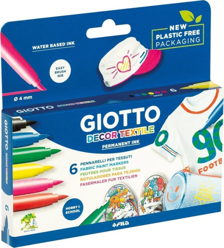 estuche 6 rot. giotto decor textile stdo