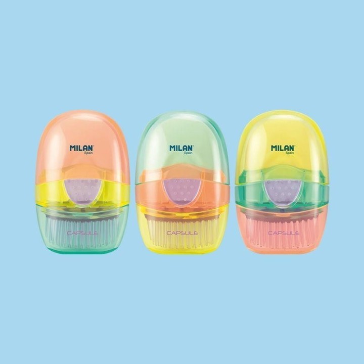 liqu.  goma milan c/cepillo capsule new look pack  16 unidades