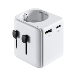 ewent enchufe universal viaje ewent ew1472 ue schuko a usa - uk - aus - china 1 x usb - 1 x usb tipo