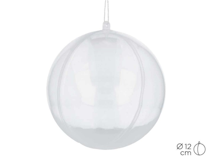 bola colgar innspiro 12cm plastico transp. pack  5 unidades