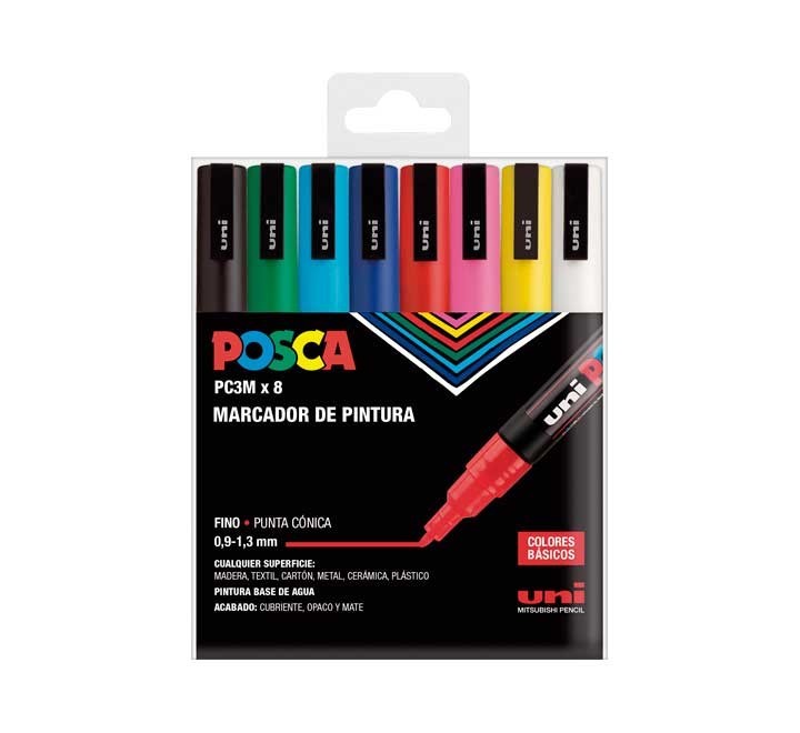 est. 8 marca. uniball posca basic pc3m/8c stdo