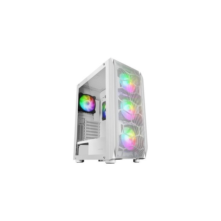 caja e atx mars gaming mc kx xxl white lateral cristal templado frontal mesh incluye 5