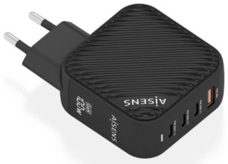 cargador aisens gan 100w 3xusb c pd3.0 qc4.0 1xusb a qc3.0 negro