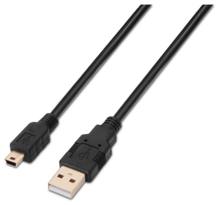 cable aisens usb 2.0 tipo a/m mini b/m negro 1.8m