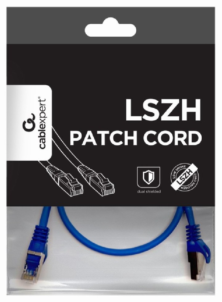 cable red s ftp gembird cat 6a lszh azul 0,5 m