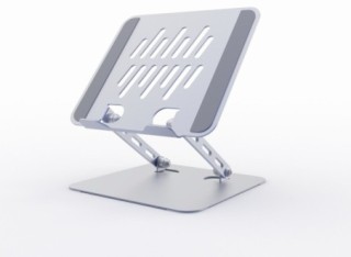 soporte elevador plegable para portatil gris espacial