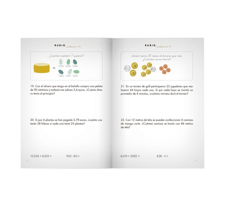 pack 10 cuadernos rubio problemas 18 p18