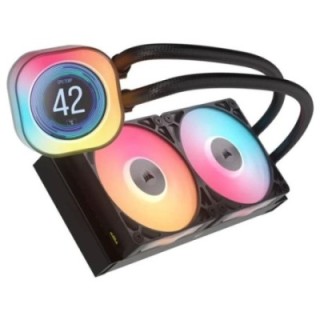 corsair kit refrigeracion liquida corsair icuelink titan240rx lcd aio rgb 2x 120mm negro