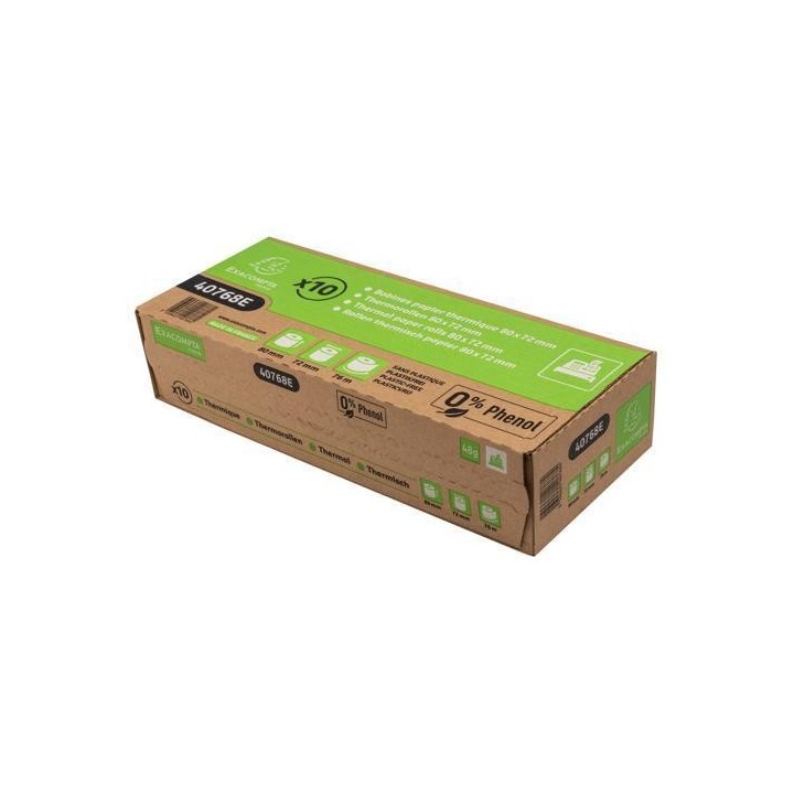 c. 10 ro papel termico exacompta 80x80mm s/fenol