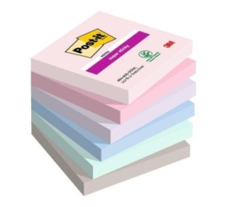 pack 6 bloc notas post it 76x76mm soul