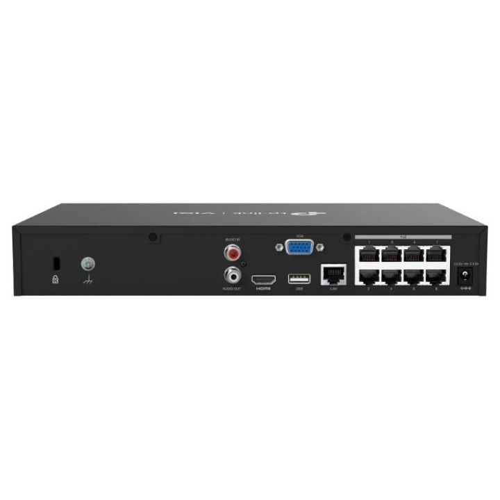 vigi grabador ip nvr1008h 8mp rack 01 hdd 08 c poe