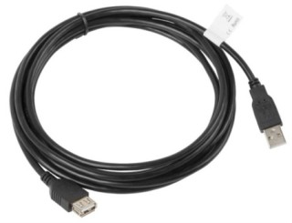 cable alargador lanberg usb 2.0 macho hembra 3m negro