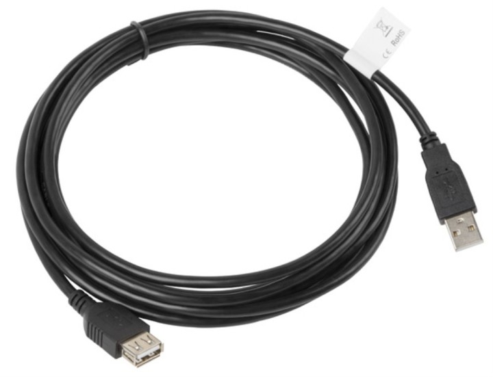 cable alargador lanberg usb 2.0 macho hembra 3m negro