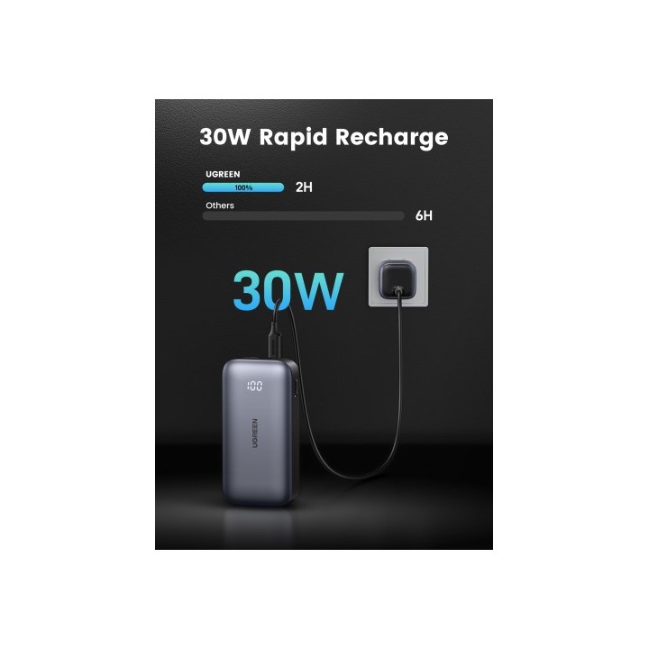 ugreen ugreen 10000mah mini powerbank quick charging 30w gris