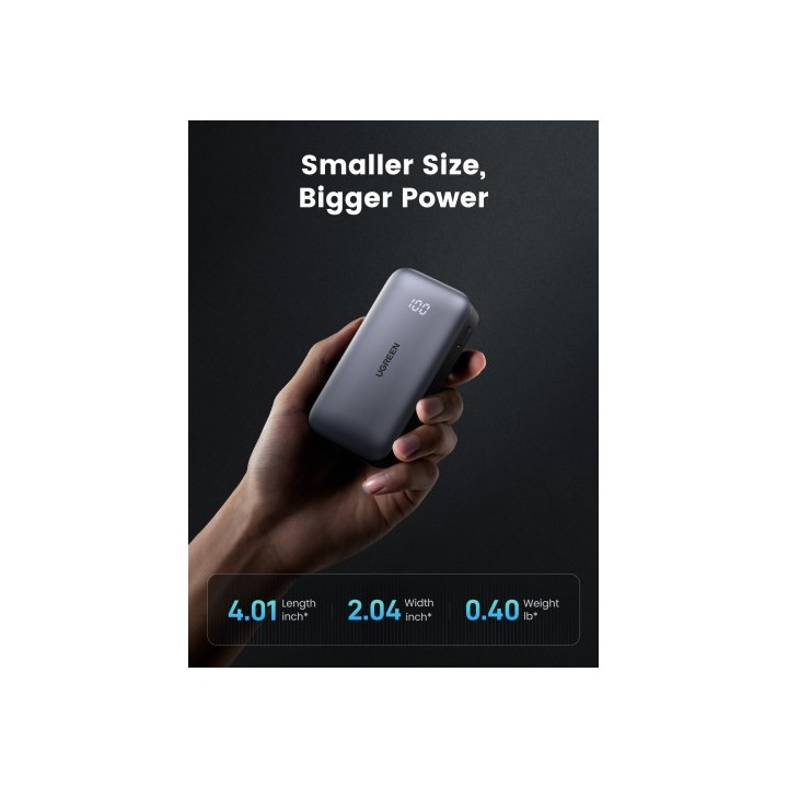 ugreen ugreen 10000mah mini powerbank quick charging 30w gris